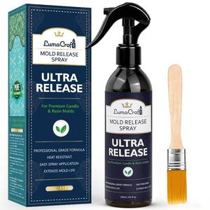lot 12180 image: LumaCraft Mold Release Spray for Silicone Molds, Professional Release Agent for Epoxy Resin, Candle Wax, Plaster, Fast-Drying Ultra-Fine Mist, Water Washable, No Oily Residue Odorless Formula - 8oz (Spray Nozzle Broken)