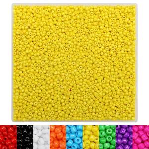 lot 12181 image: IOOLEEM Yellow Seed Beads - 4000 pcs 3mm Glass Beads for Jewelry Making, Bracelets