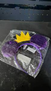 lot 12203 image: Purple Sequin Crown Headband Mickey Mouse Ears