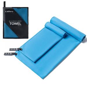 lot 12226 image: Aegero Camping Towel,2 Pack Microfiber Travel Sports Towel,Quick Dry-Super Absorbent-Ultra Compact-Ultra Soft- Lightweight.Suitable for Gym,Yoga,Trip,Beach, Shower, Backpacking,Pool(Blue)