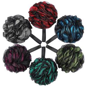 lot 12231 image: 6 Pack 75gPc Loofahs Shower Sponge, Large Mesh Pouf Bath Sponges Exfoliating Body Scrubber Shower Scrunchies