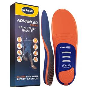 lot 12232 image: Dr. Scholl�s Advanced Pain Relief Insoles for Men Women, Heavy Duty Orthotics for Work Shoes and Boots, Plantar Fasciitis and Arch Support, Shock-Absorbing, up to 340 lbs, Men 10.5-11, Women 11.5-12