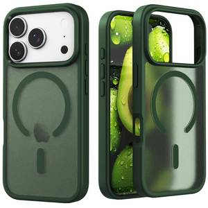 lot 12240 image: PeeTep Magnetic for iPhone 17 Pro Case for Men Women, Compatible with MagSafe,Slim Fit Lightweight Translucent Matte Shockproof Anti-Fingerprint Strong Magnetic Sturdy Cover,Graphite Green