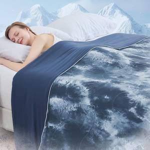 lot 13635 image: Cushious Cooling Comforter King Size, Double Sided Cooling Blankets for Hot Sleepers, Soft Breathable Lightweight Summer Cooling Comforter for Night Sweats Absorbs Body HEA