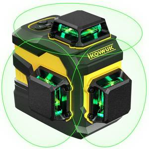 lot 13673 image: IKOVWUK Laser Level with 12 Green Lines, Built-in 5200 mAh Li-ion Battery