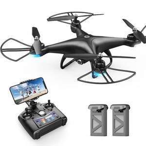 lot 13674 image: Holy Stone HS110D FPV RC Drone With 1080P HD Camera Live Video 120 Wide Angle WiFi Quadcopter With Gravity Sensor, Voice Control, Gesture Control, Altitude Hold, Headless Mode, 3D Flip RTF 2 Batteries