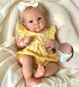 lot 13676 image: Zero Pam Reborn Baby Dolls-18 in Reborn Baby Dolls Full Body Girl, Realistic Babys Doll, Posable Girl Babies, Real Life Reborns Dolls for Girls with Blonde Hair