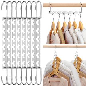lot 14287 image: HOUSE DAY 12 Pack Space Saving Hangers for Clothes, Metal Magic Hanger