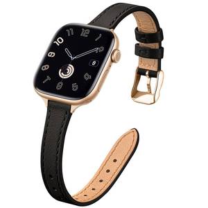 lot 14289 image: STIROLL Slim Leather Band Compatible with Apple Watch Bands for Women, Thin