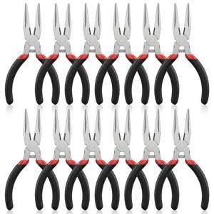 lot 14303 image: 12 Pack Needle Nose Pliers Bulk, 4.5 Inch Jewelry Pliers Long Nose Plier