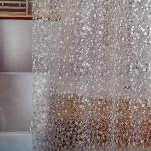 lot 14310 image: Bostofy EVA 3D Waterproof Shower Curtain Liner, Clear Extra Long Bathroom Shower Liner with Rustproof Metal Gromments and Weighted Magnet,72inWidth x 84inLength