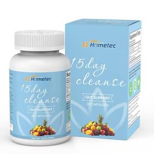 lot 14329 image: EC Hometec 15 Day Cleanse, Gentle Colon Detox with Senna Leaf and Kale, Natural Bloating Relief for Women and Men, 15-Day Gut Cleanse Supplement for Digestive Health (30 Capsules)