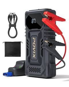 lot 14349 image: Car Battery Jump Starter,Jump Box 10000mAh Jumper Starter Battery Pack for 12V Vehicle,Battery Booster with 3 Modes Flashlight and Smart Jumper Cable,Type C Charge,Travel Emergency kit