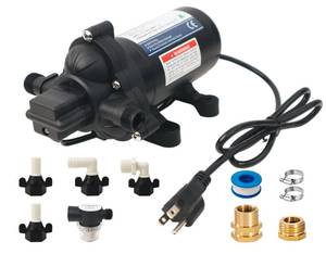 lot 19025 image: KENCIT T33 Automatic On-Demand Diaphragm Pump 115Vac, 4.0GPM, 45PSI, Industrial Water Pressure Pump for Kitchen, Bathroom, RV, Marine Yacht, Caravan, Garden