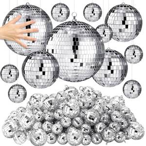 lot 19027 image: Hoolerry 65 Pcs Disco Balls Decorations Assorted Size Disco Ball Ornament Reflective Hanging Mirror Ball Mini Large Silver Balls for Carnival Wedding Dance Ballroom Stage (86 42 1.2 in)