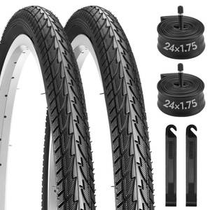 lot 19061 image: Dioty 2 Pack 24 inch Bike Tires Set,24x1.75 Folding Bike Tires Replacement
