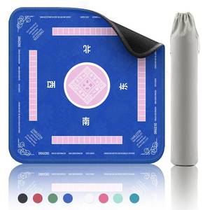 lot 19069 image: 2F22E Mahjong Mat - Non-Slip Noise Reduction Gaming Mat 32.4x32.4 Inch for MahjongPokerBoard GamesCard GamesDominoes (Blue)
