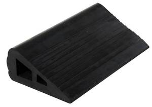 lot 19081 image: Vestil RBW-5 Industrial Rubber Wedge, 6-12in L x 12in W x 3in H,Black