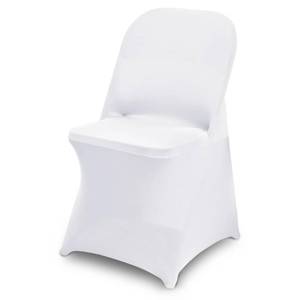 lot 19089 image: CYFFPKMN 30 Packs White Spandex Stretch Folding Chair Covers Wedding Party