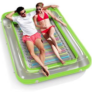 lot 19090 image: Inflatable Tanning Pool Lounger Float - Jasonwell 4 in 1 Sun Tan Tub Sunbathing Pool Lounge Raft Floatie Toys Water Filled Tanning Bed Mat Pad for Adult Blow Up Kiddie Pools Kids Ball Pit (LG,XL)