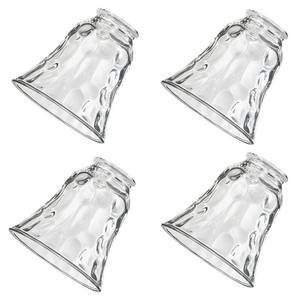 lot 19112 image: Glass Covers for Ceiling Fan, Glass Shade Replacement for Light Fixture, 4 Pack Glass Globes Clear Water Ripple for Wall Sconce Vanity Lighting Chandelier Pendant Light, 2 18in Fitter