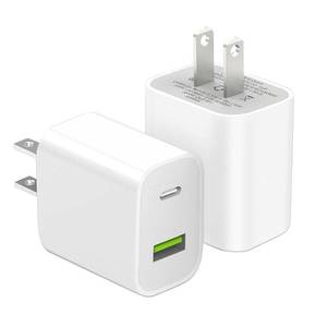 lot 20407 image: 2 Pack USB C Charger Block, Dual Port Type C Wall Charger Fast Charging 20W Power Adapter Cube for iPhone 1414 Pro14 Pro Max14 Plus131211, XSXRX, iPad, Samsung, More