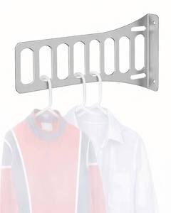 lot 20420 image: Stainless Steel Wall-Mounted Garment Holder for Race Car Trailers
