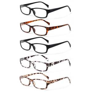 lot 20426 image: Kerecsen Reading Glasses 5 Pairs Fashion Ladies Readers Spring Hinge with Pattern Print Eyeglasses for Women (Mix Color -4, 0.75)