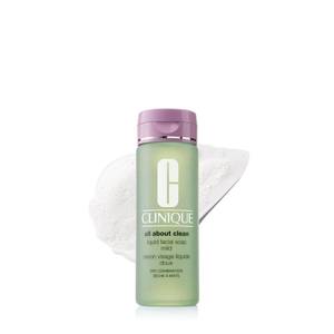 lot 20440 image: Clinique All About Clean Liquid Facial Soap Mild  Gentle Face Cleanser For Dry Combination Skin  Type 2 Face Wash  Step 1 in 3-Step Skin Care Routine, 6.7 Fl Oz