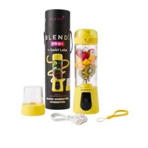 lot 20452 image: BLENDi Pro Portable Blender (17.5oz, Lemon) � Upgraded Ice Crushing 120W Motor, USB-C Rechargeable, Cordless Personal Blender Smoothies and Shakes � BPA-Free, Self-Cleaning, Travel-Friendly (NEW)