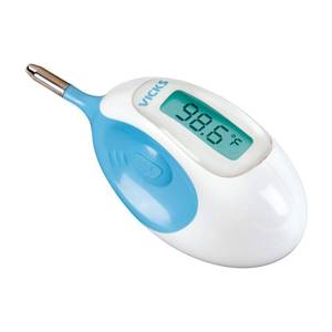 lot 20456 image: Vicks Baby Rectal Thermometer Baby Thermometer for Rectal Temperature, Short and Flexible Tip with Fast Read Times and Large Digital Display