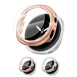 lot 20476 image: 22Pack Bling Diamond Case for Samsung Galaxy Watch 8 Screen Protector 40mm Women, Glitter Rhinestone Protective Hard PC Bumper Covers for Galaxy Watch 8 Case 40mm Cover Accessories
