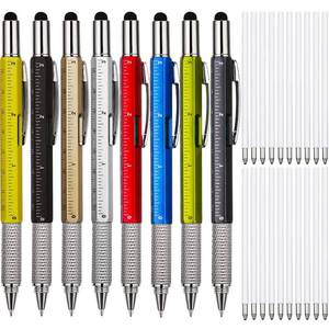 lot 20481 image: Zhanmai 8 Pcs 6 in 1 Multitool Pen Gift for Men,Multiple Colors