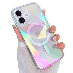 lot 20490 image: Heaofei Cute Case for iPhone 16 Case, Iridescent Geometry