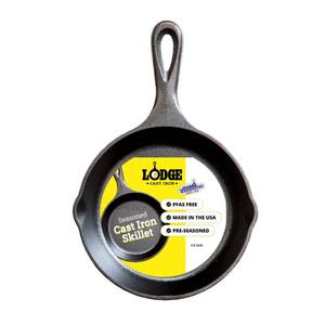 lot 20496 image: Lodge Seasoned Cast Iron Skillet 6.5 Inches - PFAS-Free, Non-Toxic Cookware - Use with an Oven, Stove, Grill, or Campfire - Naturally Non-Stick and Oven Safe