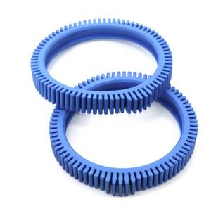 lot 20499 image: Ganador 2-Pack Blue Front Tire Kit Part 896584000-143 with Super Hump Replacement Tires Compatible with Hayward Poolvergnuegen Phoenix Select Pool Cleaners Made in Australia