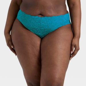 lot 2063 image: Womens Allover Lace Thong Underwear - Auden Teal Blue 4X