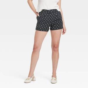 lot 8028 image: Womens High-Rise Tailored Shorts - A New Day BlackWhite Polka Dots 16 Recycled Polyester, Rayon, Spandex,