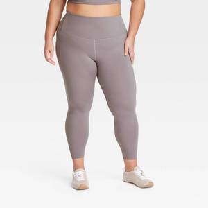 lot 20148 image: Womens Dynamic Flex High-Rise Pocketed 78 Leggings - All In Motion Gray 2X Moisture Wicking, Quick Drying
