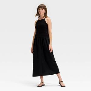 lot 20191 image: Womens Drop Waist Maxi Sweater Dress - Universal Thread Black L