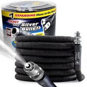 lot 2391 image: Pocket hose shrinking black hoes outdoor garden hose