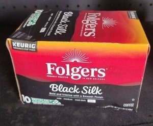 lot 11935 image: Folgers Black Silk K-Cup Coffee Pods 10-Count