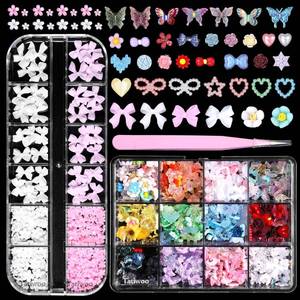 lot 12302 image: Tatiwoo 3D Butterfly Nail Charms Assorted Set