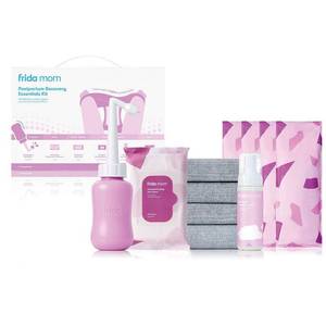 lot 1655 image: Frida Mom Postpartum Recovery Essentials Kit with Peri Bottle Non-Toxic, Includes Underwear, Feminine Wash, Instant Cold Pack