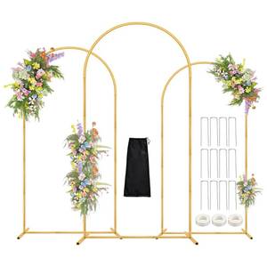 lot 1659 image: Antizz 7.2FT, 6.6FT, 6FT Arch Backdrop Stand Set of 3