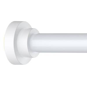 lot 1661 image: Thestoa Shower Curtain Rod Adjustable 43-66 inch, 1Diameter Spring Tension Curtain Rod No Drill, Anti-Rust Non-Slip Shower Rod, White Shower Curtain Rod for Bathroom Tension