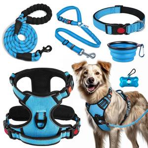 lot 1674 image: LOBEVE No Pull Dog Harness, Collar & Leash Set with Travel Accessories