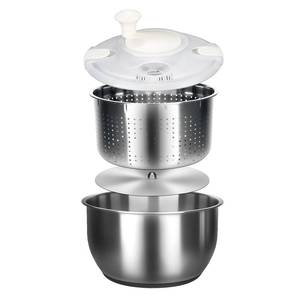 lot 1675 image: Zypilatsry 6L-Stainless Steel Salad Rotator, Vegetable Dishwasher,Lettuce Cleaner and Dryer, Kitchen Strainers.