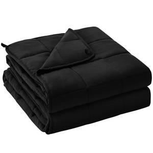 lot 1676 image: yescool Weighted Blanket for Adults (15 lbs, 60 x 80, Pink Grey) Cooling Heavy Blanket for Sleeping Perfect for 140-160 lbs, Queen Size Breathable Blanket with Premium Glass Bead, Machine Washable