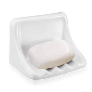 lot 1682 image: SiliFine 6.75 x 4.7 Inches Milky Vintage Ceramic Soap Dish Retro Ceramic Holder Porcelain Soap Tray for Home Bathtub Bathroom Shower Accessories Easy to Clean